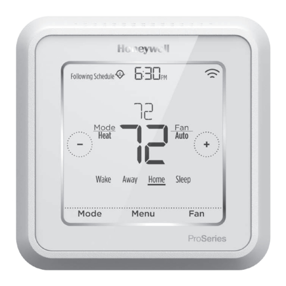 Honeywell Home Lyric T6 Pro Wi-Fi Guia Del Usuario