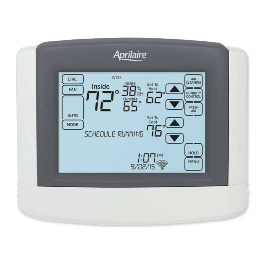Aprilaire 8620 Instrucciones De Instalación Y Seguridad