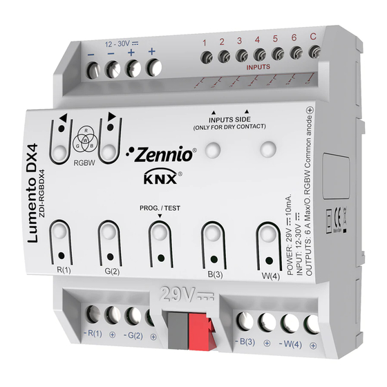 Zennio Lumento DX4 Manual De Usuario