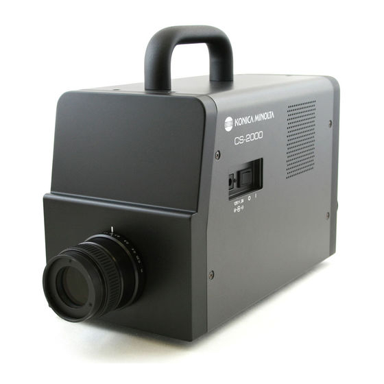 Konica Minolta CS-2000 Manual De Instrucciones