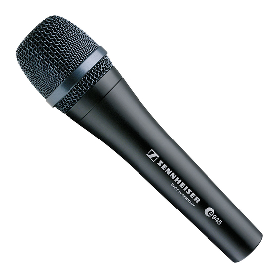 Sennheiser e945 Instrucciones Para El Uso