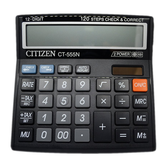 Citizen CT-555N Manual De Instrucciones