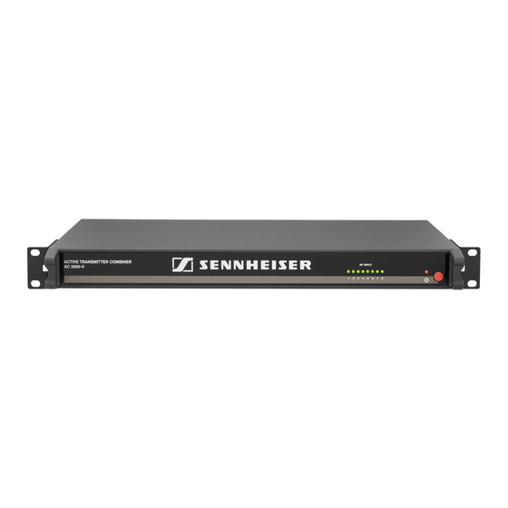 Sennheiser AC 3200-II Instrucciones De Manejo