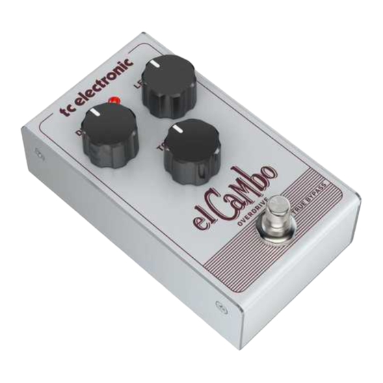 TC Electronic EL CAMBO OVERDRIVE Manual De Instrucciones