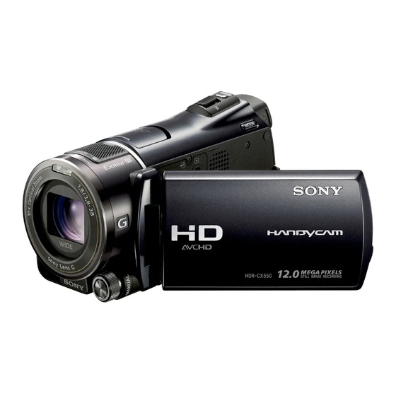 Sony Handycam HDR-CX550E Manual De Instrucciones