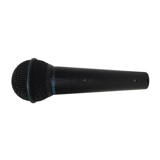 Shure BG3.1 Manuales