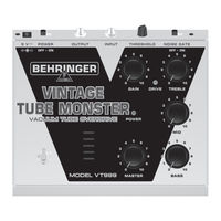 Behringer VINTAGE TUBE MONSTER VT999 Manual Del Usuario