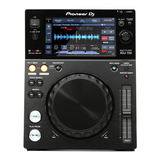 PIONEER DJ XDJ-700 Manuales