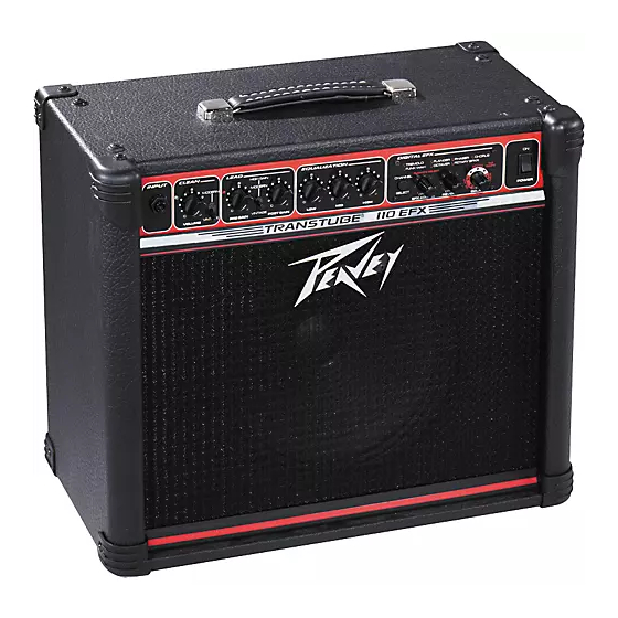 Peavey TransTube 110EFX Serie Manuales