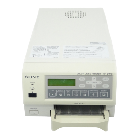 Sony UP-D21MD Manual Del Usario