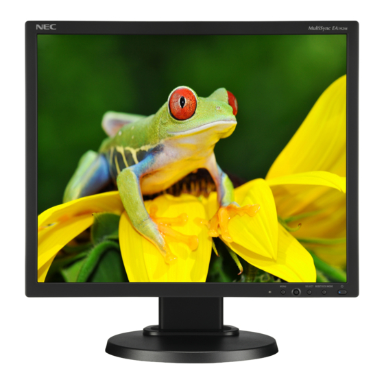 NEC MultiSync EA192M Manual Del Usuario