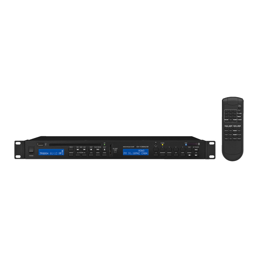 IMG STAGELINE CD-112RDS/BT Manual De Instrucciones