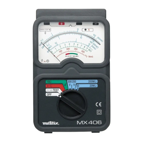 Metrix MX 406B Manual De Instrucciones