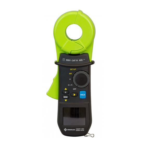 Greenlee CMGRT-100A Manual De Instrucciones