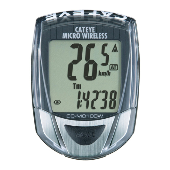 Cateye MICRO Wireless CC MC100W Manual Del Usuario