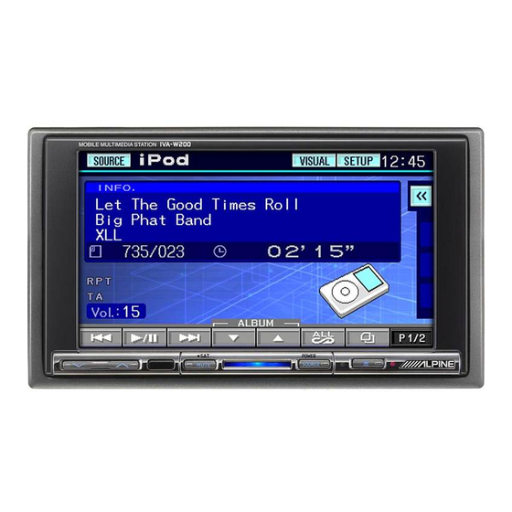 Alpine IVA-W200 Manual De Instrucciones