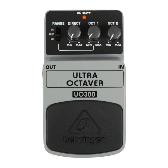 Behringer ULTRA OCTAVER UO300 Manual Del Usuario