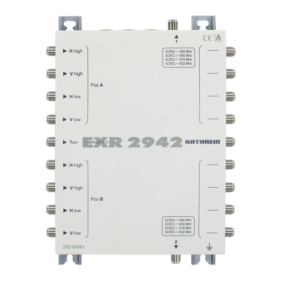 Kathrein EXR 1942 Manuales