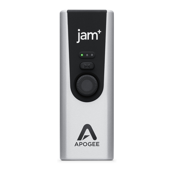 Apogee Jam+ User Manual (Manual del Usuario de Apogee Jam+)