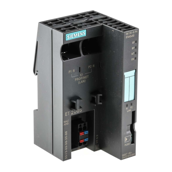 Siemens SIMATIC ET 200S Manual