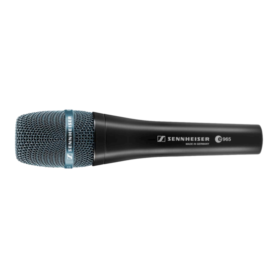 Sennheiser e 965 Instrucciones De Manejo
