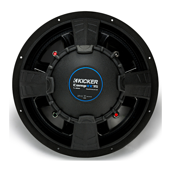 Kicker CompVX CVX10 Manuales