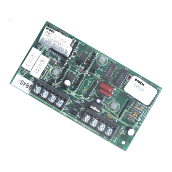 Bosch D8125 Guía De Instalación Y Funcionamiento