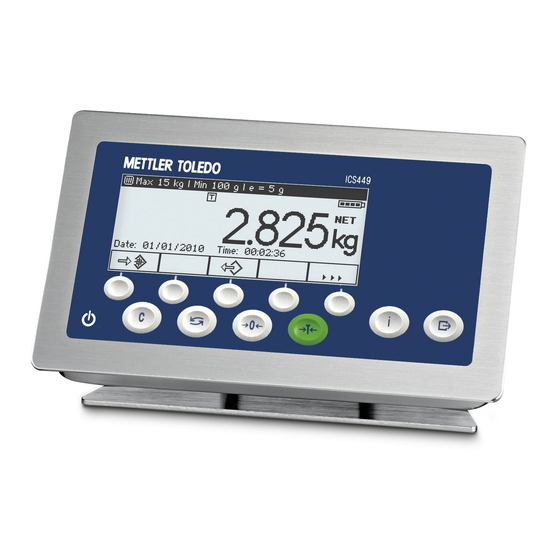 Mettler Toledo ICS449-check Serie Manuales