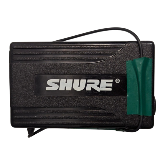 Shure T Serie Guía Para El Usuario