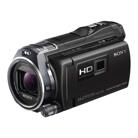 Sony Handycam Serie Manual De Instrucciones