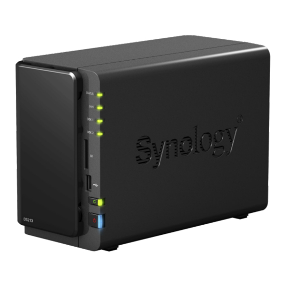 Synology DiskStation DS213 Guía De Instalación Rápida