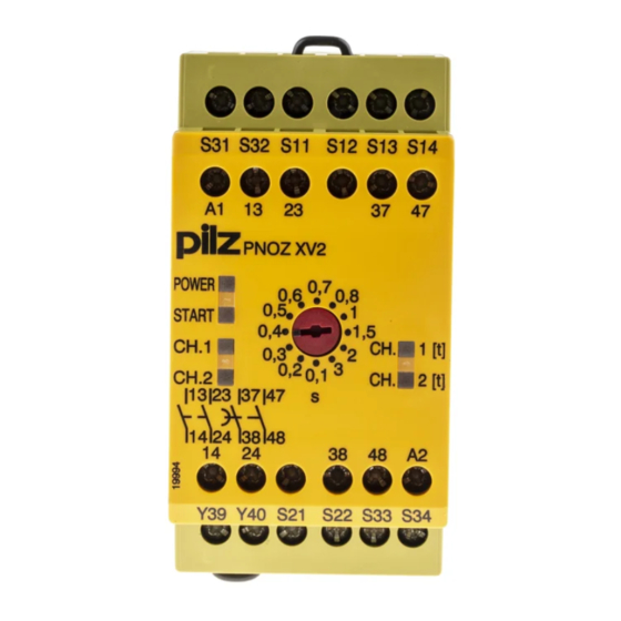 Pilz PNOZ XV2 Manual Del Usuario