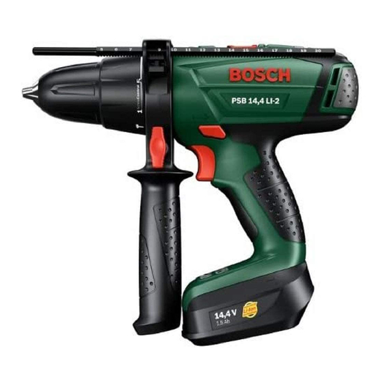 Bosch PSB 14,4 LI-2 Manual De Instrucciones