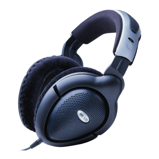 Sennheiser HD 570 Instrucciones Para El Uso