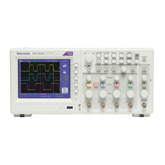 Tektronix TDS2000C Serie Manuales