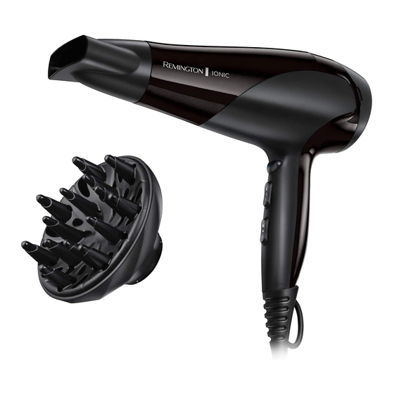 Remington Ionic Dry 2200 Manual Del Usuario