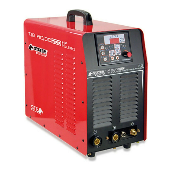 STAYER WELDING POTENZA TIG 170 HF GE Manual De Instrucciones