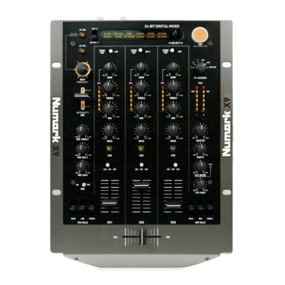 Numark X9 Manuales