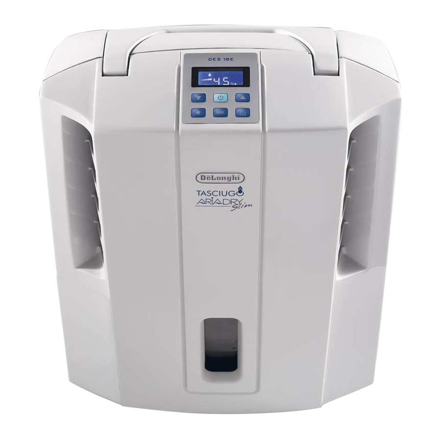Manual del Deshumidificador Compacto DeLonghi DES16EW EX1 Tasciugo AriaDry