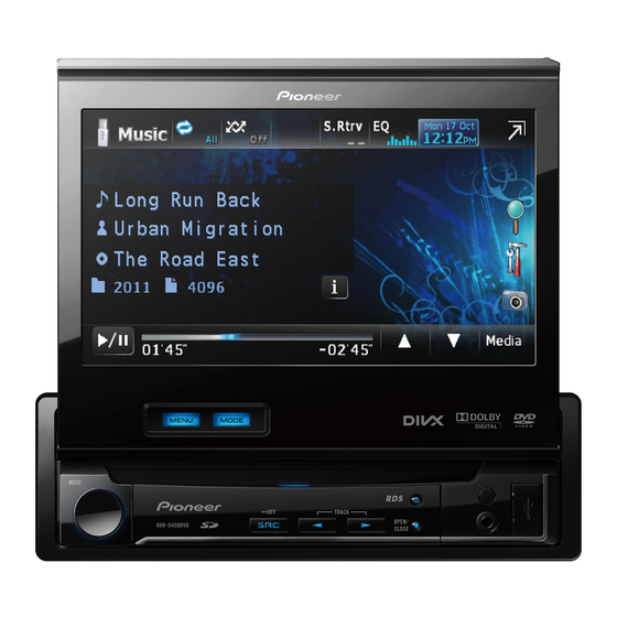 Pioneer AVH-5450DVD Manual De Instrucciones