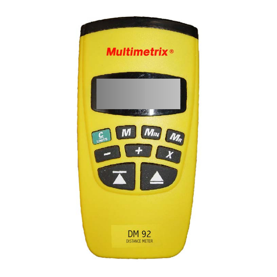 Multimetrix DM 92 Manuales