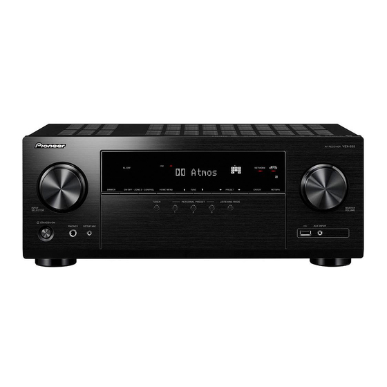 Pioneer VSX-935 Guía De Configuración Inicial