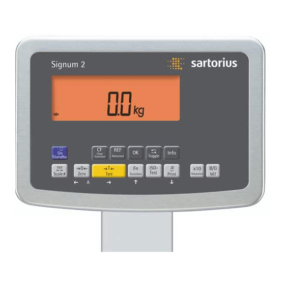 Sartorius Signum Serie Instrucciones De Instalación