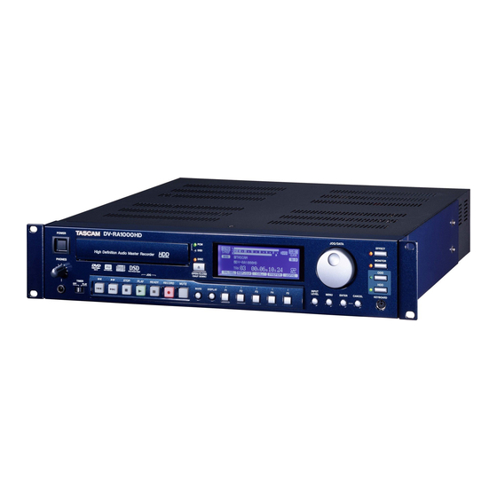 Teac TASCAM DV-RA1000HD Manual De Instrucciones