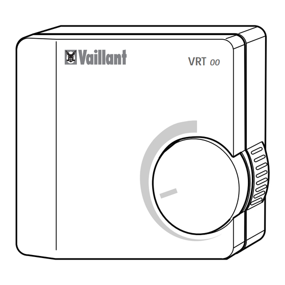 Vaillant VRT 20 Instrucciones De Montaje