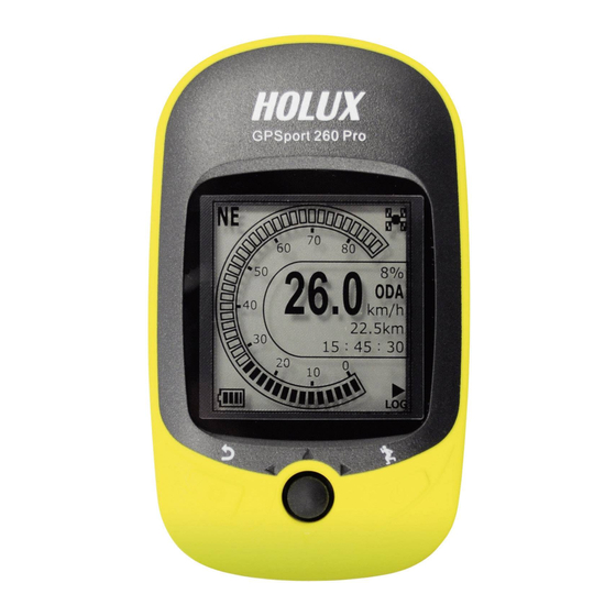 Holux GPSport 260 Pro Guía Rápida