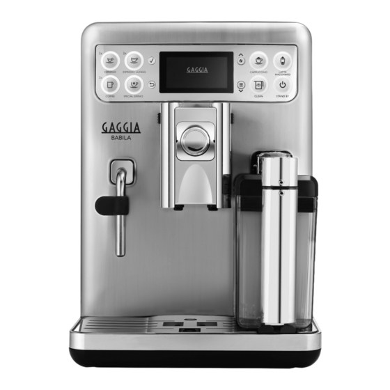 Gaggia Milano BABILA SUP046DG Guía De Instrucciones Rápida
