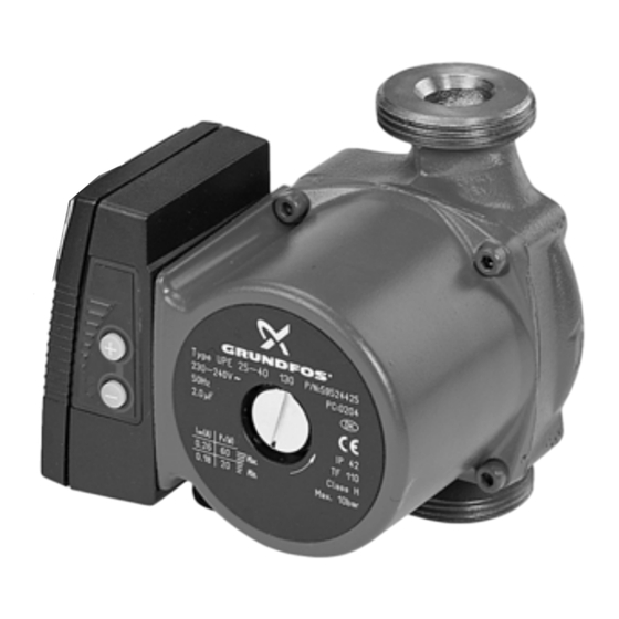 Grundfos UPE 2000 Serie Manual Del Usuario