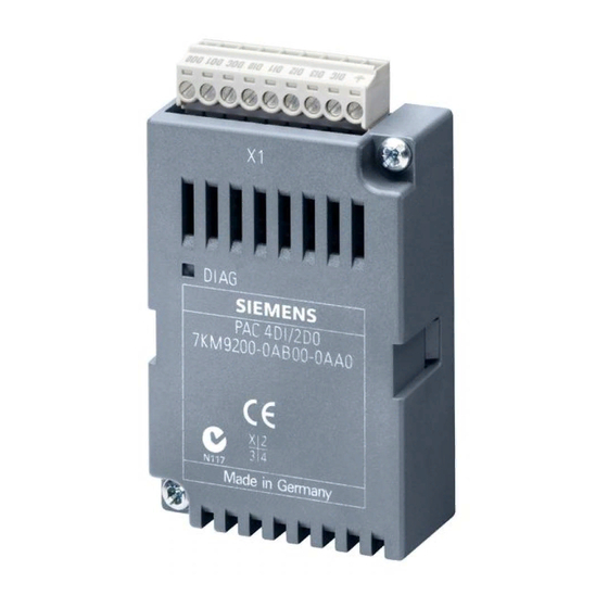 Siemens SENTRON 4DI/2DO Instructivo