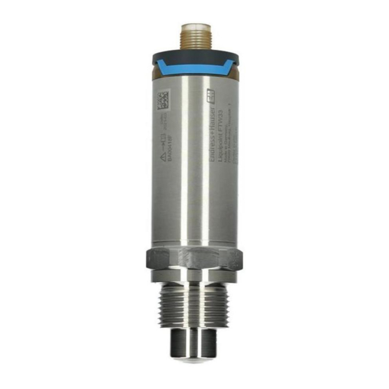 Endress+Hauser Liquipoint FTW33 IO-Link Manual De Instrucciones